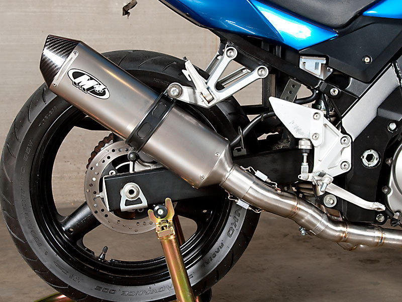 Titanium Slip On Exhaust - For 03-10 Suzuki SV650 - Click Image to Close