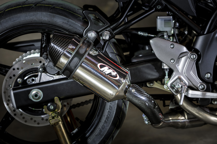 Stainless Steel Slip On Exhaust - For 17-22 Suzuki SV650 - Click Image to Close