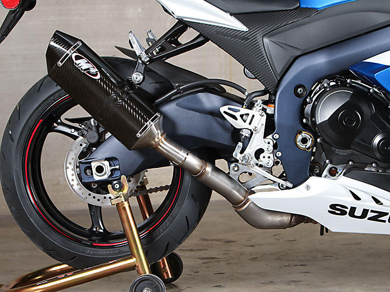 MC36 Carbon Fiber Slip On Exhaust - For 12-16 Suzuki GSXR1000 - Click Image to Close