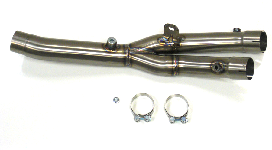 Titanium Mid Pipe - For Yamaha R1 - Click Image to Close