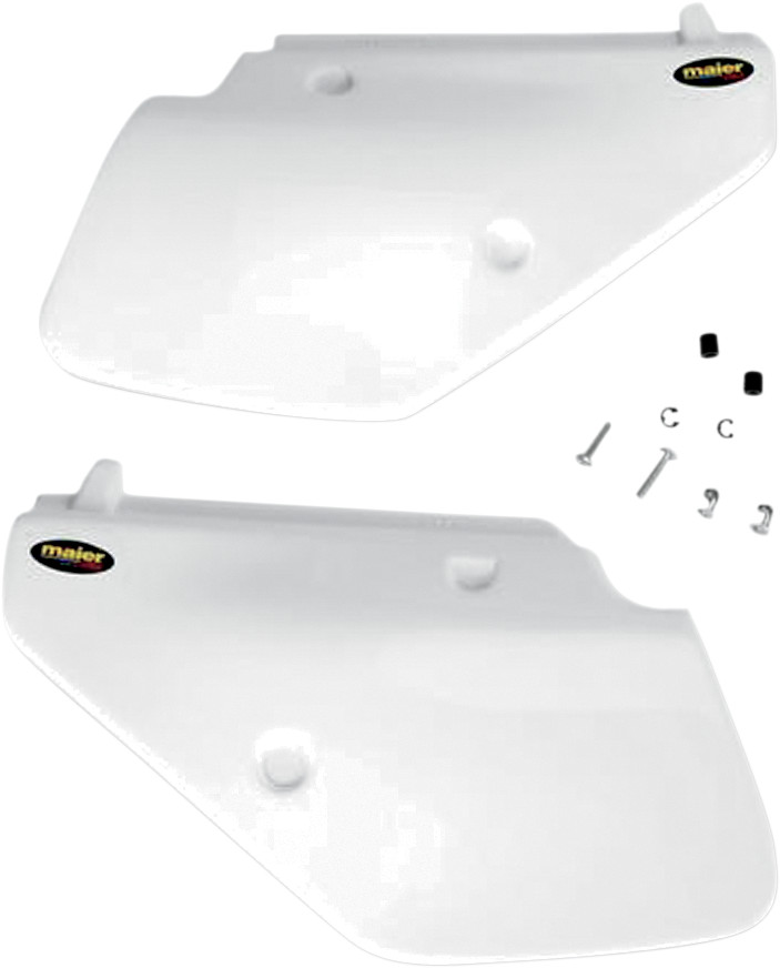 Side Panels - White - For 90-99 Suzuki DR250 DR350 /S /SE - Click Image to Close