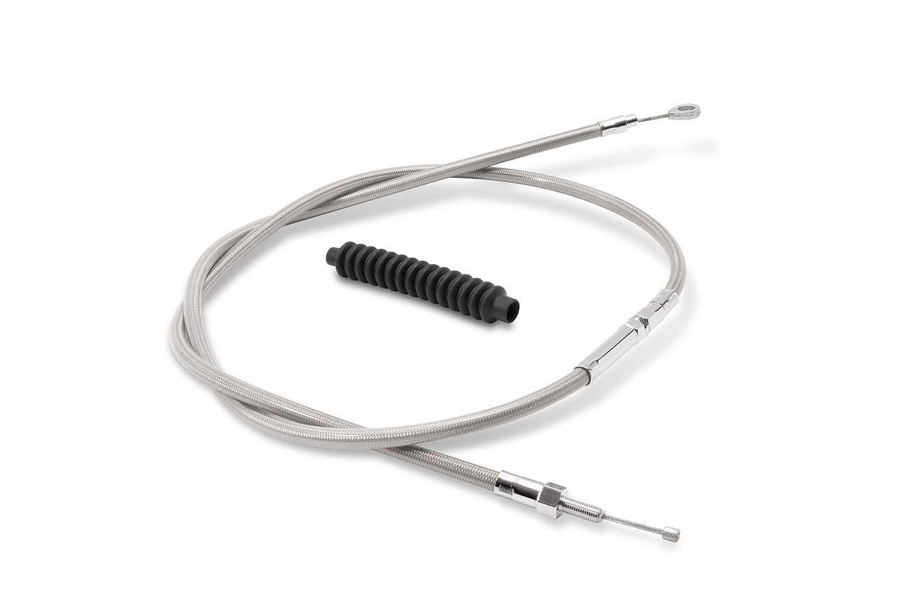 Armor Coat Clutch Cable Longitudinally-Wound +12" - For 2005 HD Fat Boy - Click Image to Close