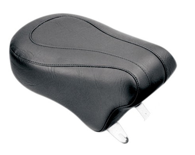 Plain Vinyl Pillion Pad - Black - For 06-17 Harley FXD - Click Image to Close