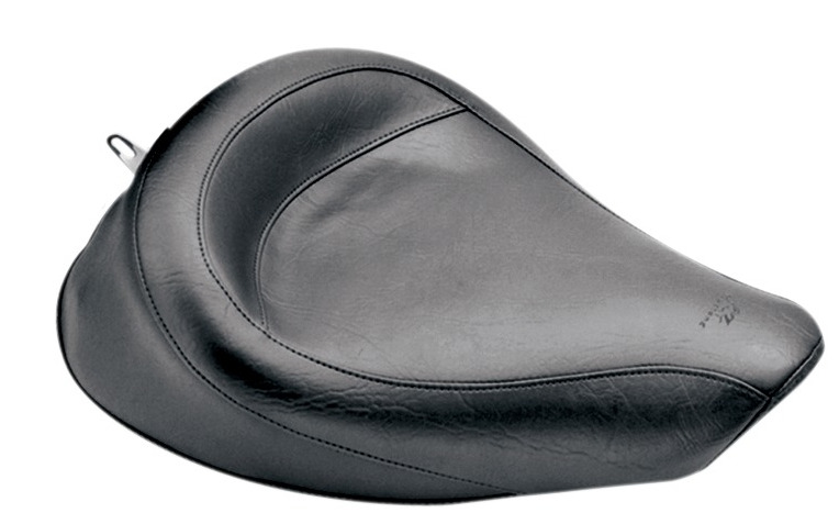 Plain Vinyl Solo Seat Black Foam - For 06-17 Harley FXD - Click Image to Close