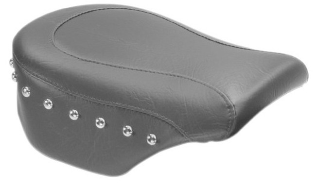 Studded Vinyl Pillion Pad - Black - For 04-20 Harley XL XR - Click Image to Close