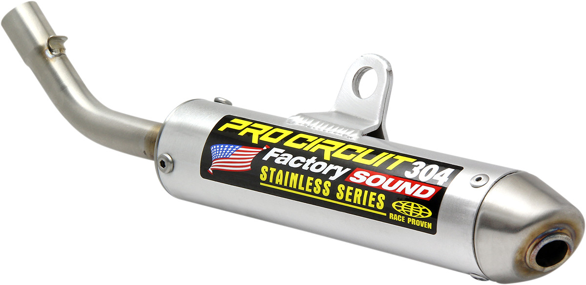 304 Aluminum Slip On Exhaust Silencer - For 16-18 KTM 125/150 SX - Click Image to Close