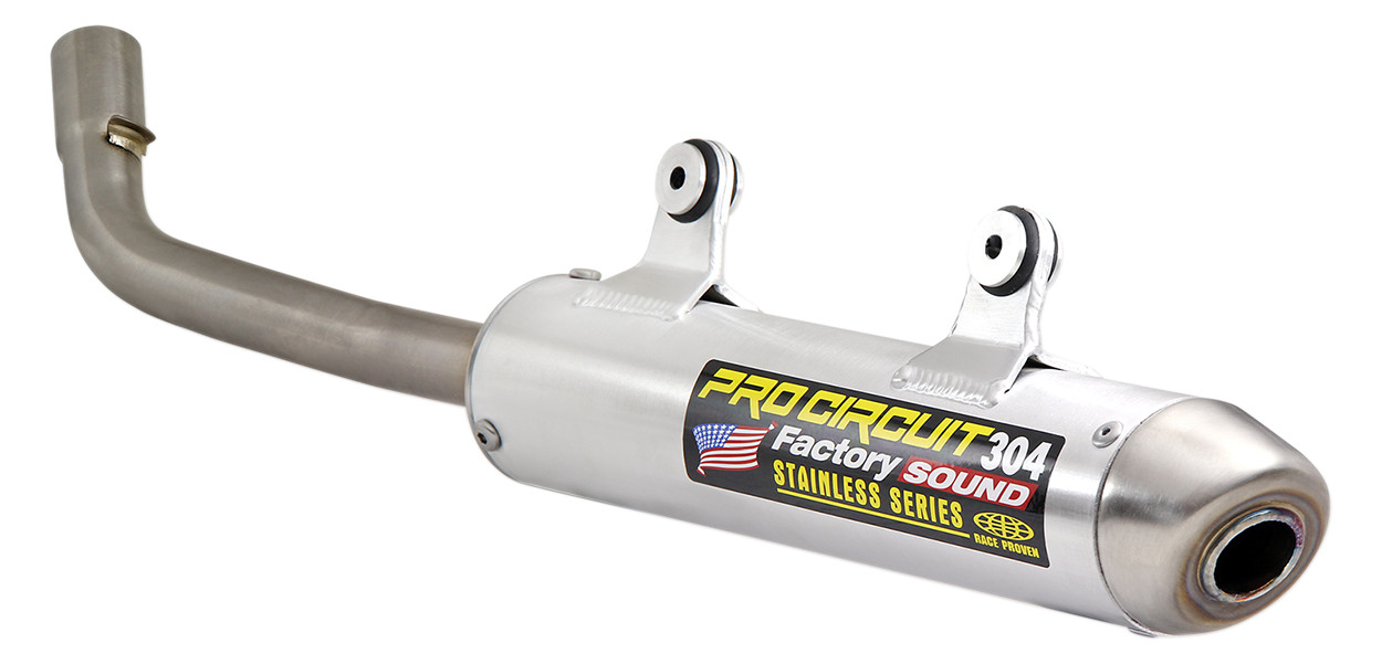 304 Aluminum Slip On Exhaust Silencer - For 17-18 KTM 250/300 SX/XC - Click Image to Close