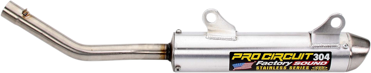 304 Aluminum Slip On Exhaust Silencer - For 1990 Honda CR250R - Click Image to Close