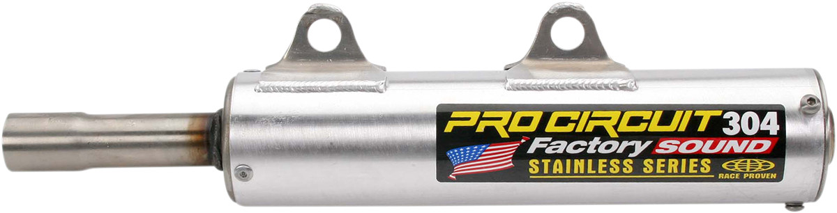 304 Aluminum Slip On Exhaust Silencer - For 88-89 KX250 & 89-94 KDX200 - Click Image to Close