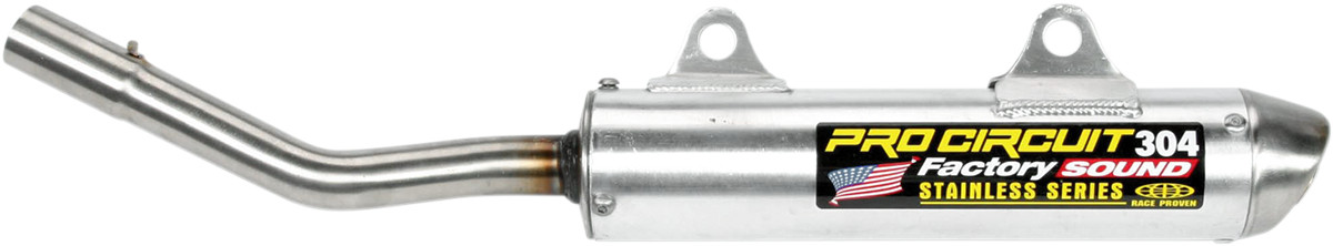 304 Aluminum Slip On Exhaust Silencer - For 95-98 KX250 - Click Image to Close