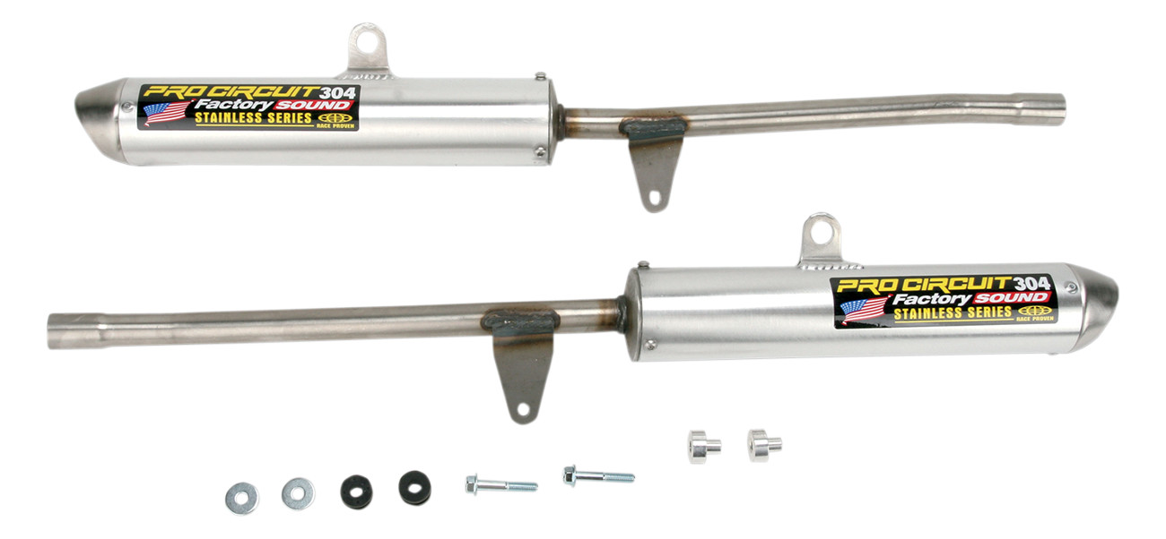 304 Aluminum Slip On Exhaust Silencer - For 87-06 YFZ350 Banshee - Click Image to Close