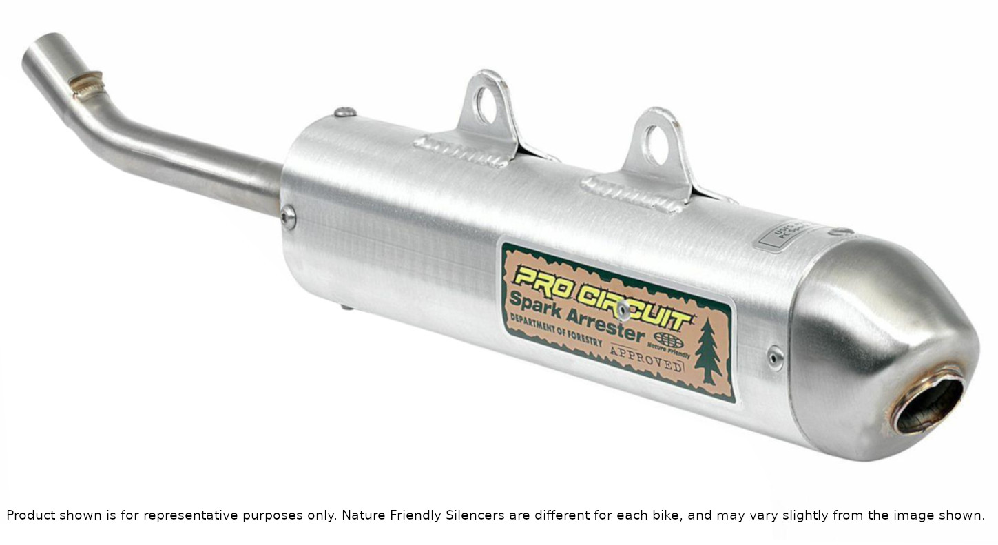 Nature Friendly Slip On Exhaust Silencer w/ Spark Arrestor - For 89-94 KDX200 - Click Image to Close