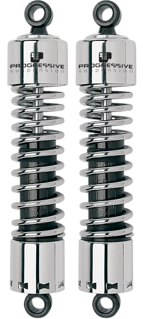 14.25" 412 Series Shocks Chrome - For 77-03 HD Dyna Sportster - Click Image to Close