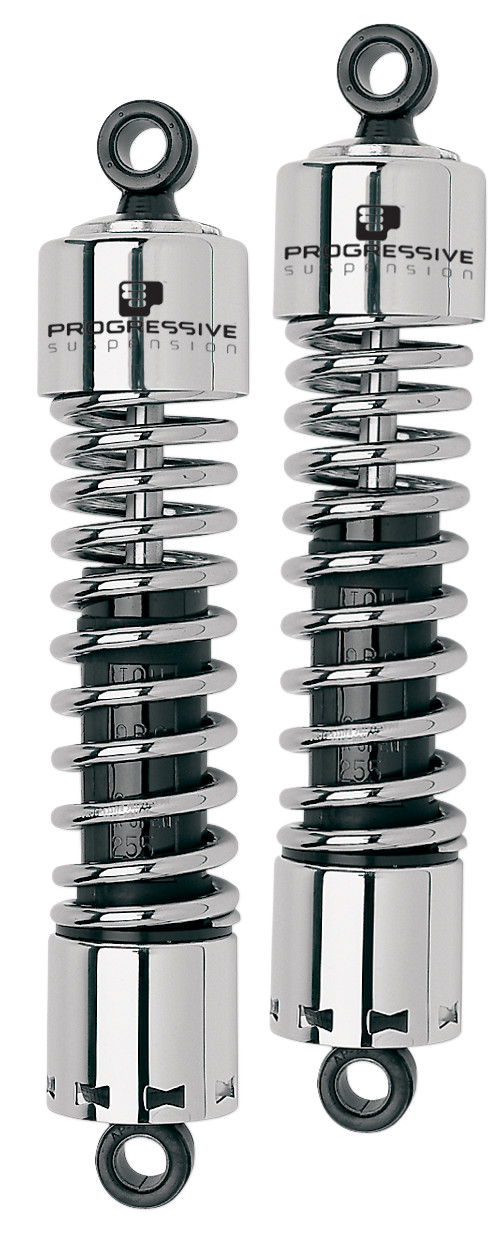 12" 412 Series Shocks Chrome - For 09-20 HD Touring - Click Image to Close