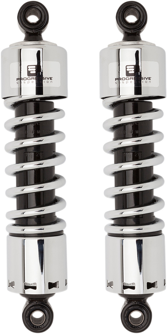 12" 412 Series Shocks Chrome - HD Dyna - Click Image to Close