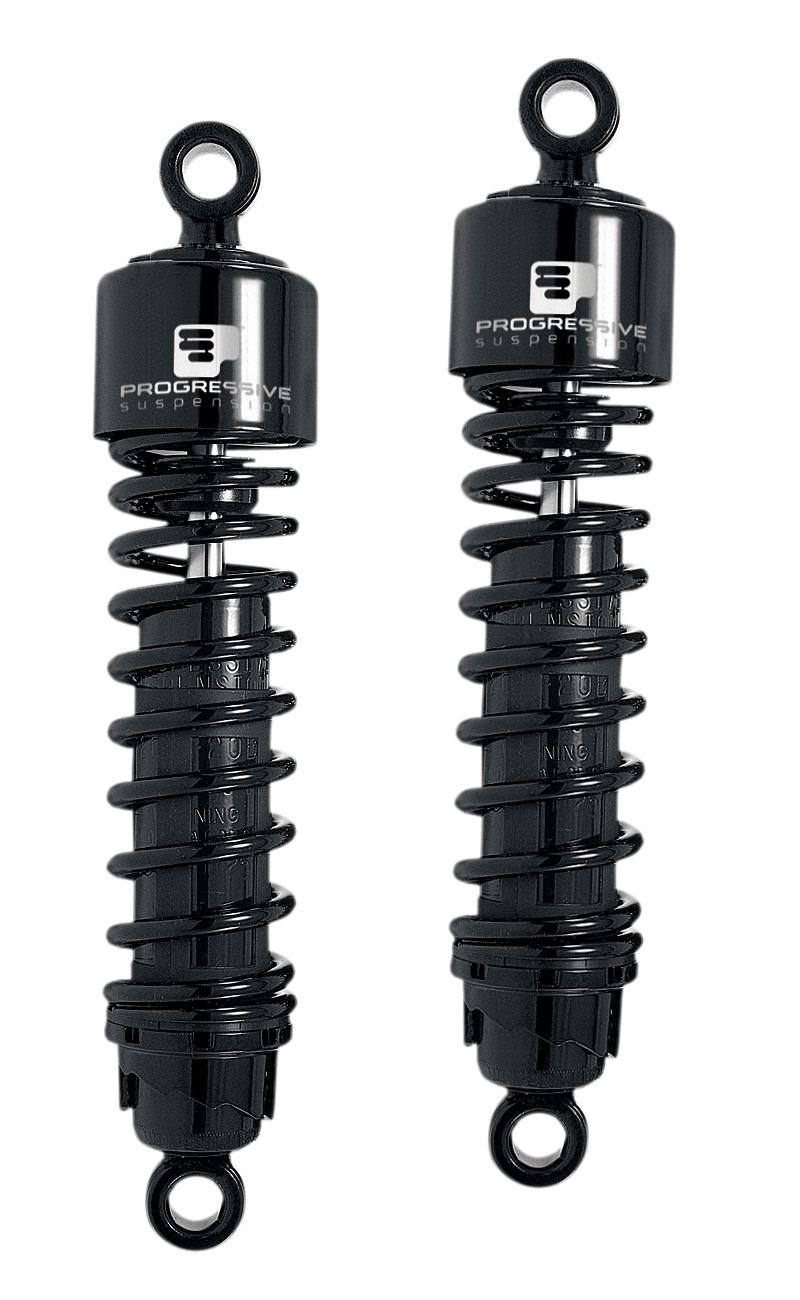 412 Black Heavy Duty 12" Shocks - For 14-20 Harley Davidson Street 500/750 - Click Image to Close