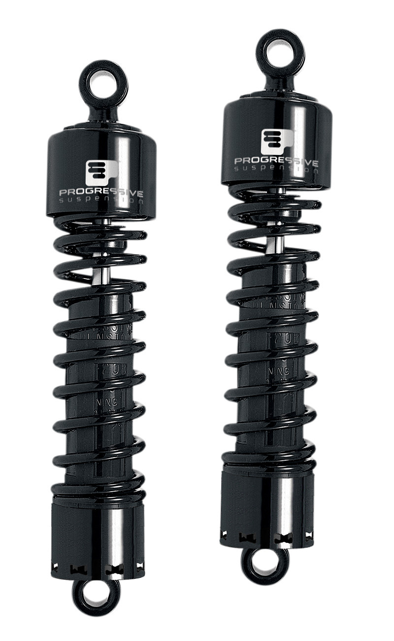 412 Black Bowtie 12" Shocks - For 73-86 Harley Davidson FL/FLH/FX - Click Image to Close