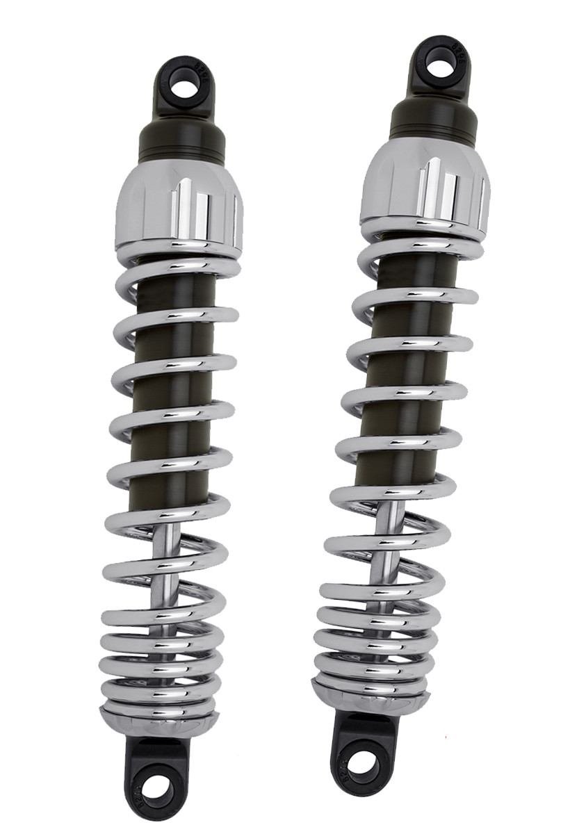 444 Chrome 11.5" Shocks - For 15-16 Indian Scout/Sixty - Click Image to Close