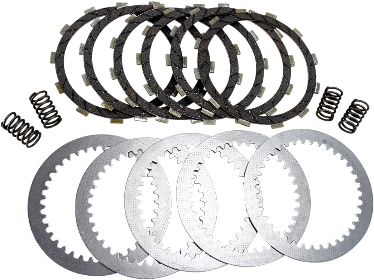 DRC Complete Clutch Kit - Cork Plates, Steels, & Springs - For 98-02 LTF500F - Click Image to Close