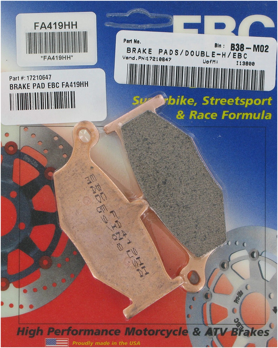 Sintered Double-H Rear Brake Pads - Click Image to Close