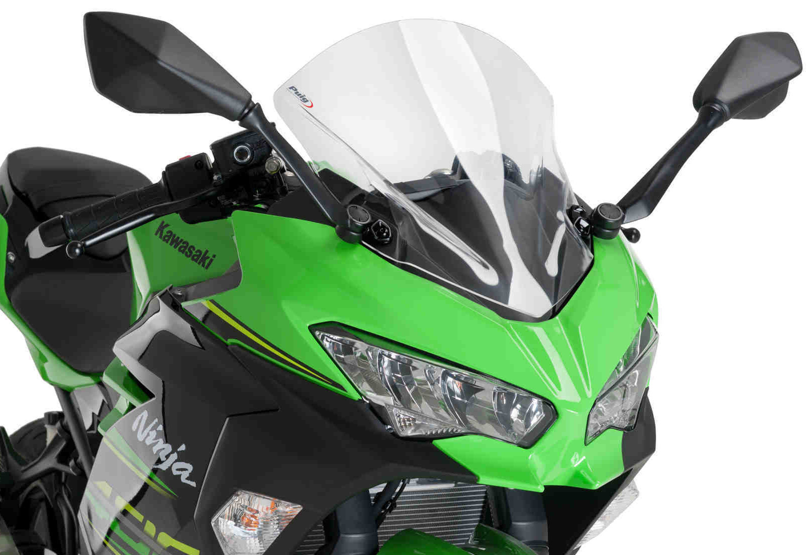 Z-Racing Windscreen - Clear - For 18-21 Kawasaki Ninja 400 - Click Image to Close