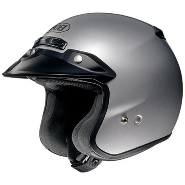 RJ Platinum R Light Silver 3/4 Open-Face Motorcycle Helmet 3X-Large - Click Image to Close