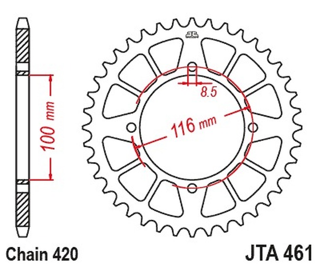 Black Aluminum Rear Sprocket - 50 Teeth 420 Pitch - Click Image to Close