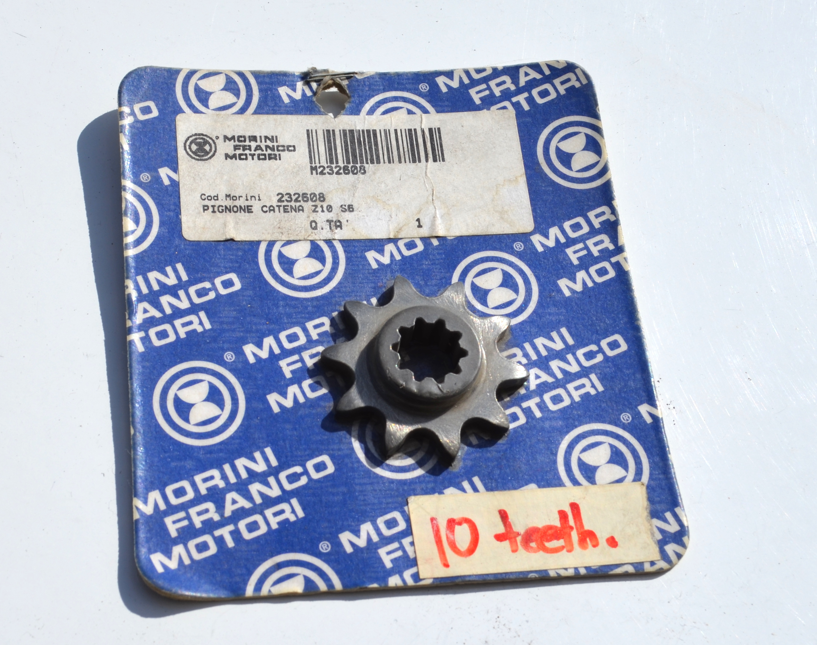 N.O.S. 10 Tooth Steel Front Sprocket 23.2608 - Click Image to Close