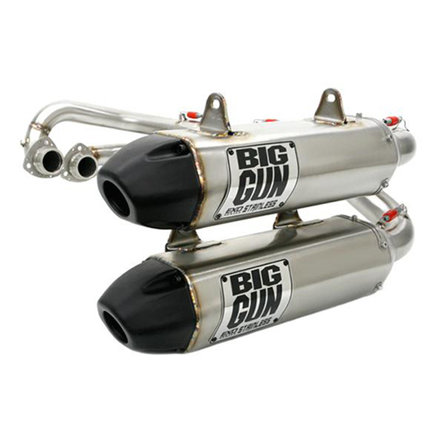 11-14 Polaris RZR XP 900/RZR XP 4 900 EXO Stainless Dual Full Syst Exhaust - Click Image to Close