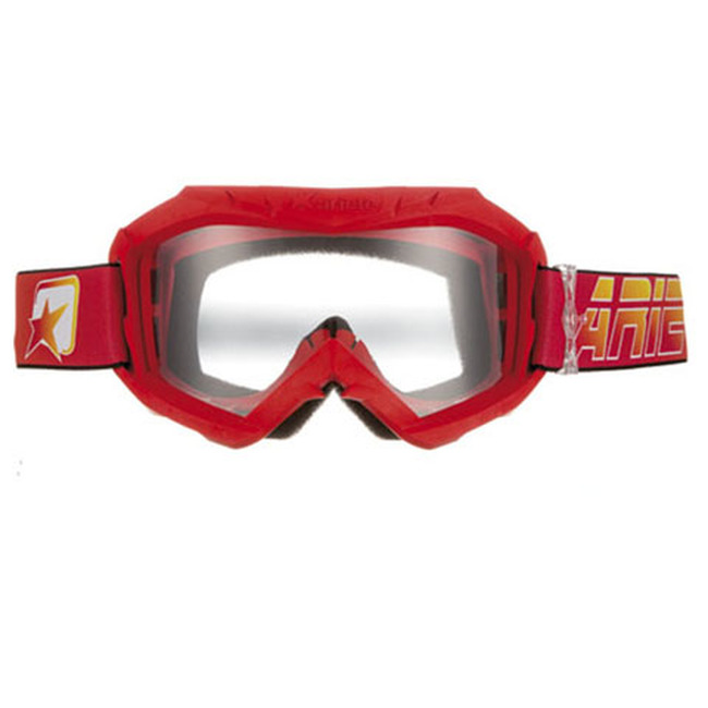 Ariete MX Goggles 07 Line - AAA Red - Kids MX goggles with clear lens - Click Image to Close