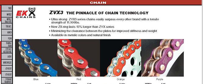 Zvx3 Chain 520X150 Gold - Click Image to Close