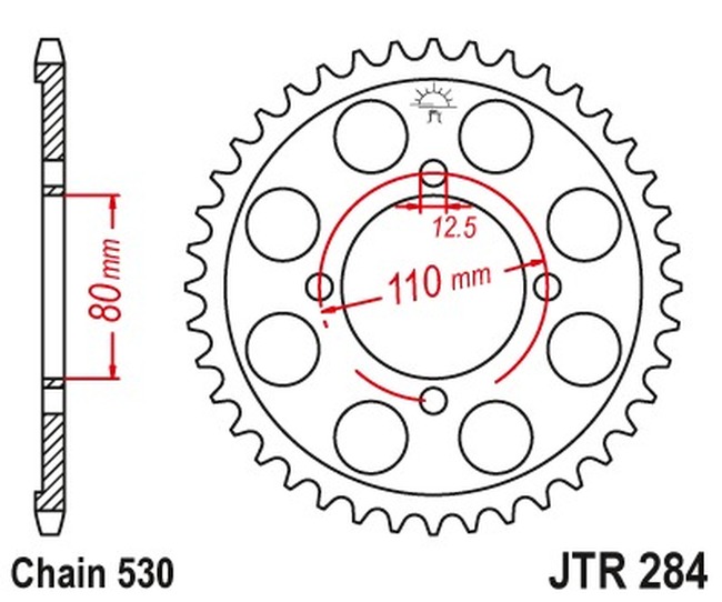 Steel Rear Sprocket - 45 Teeth 530 - Click Image to Close