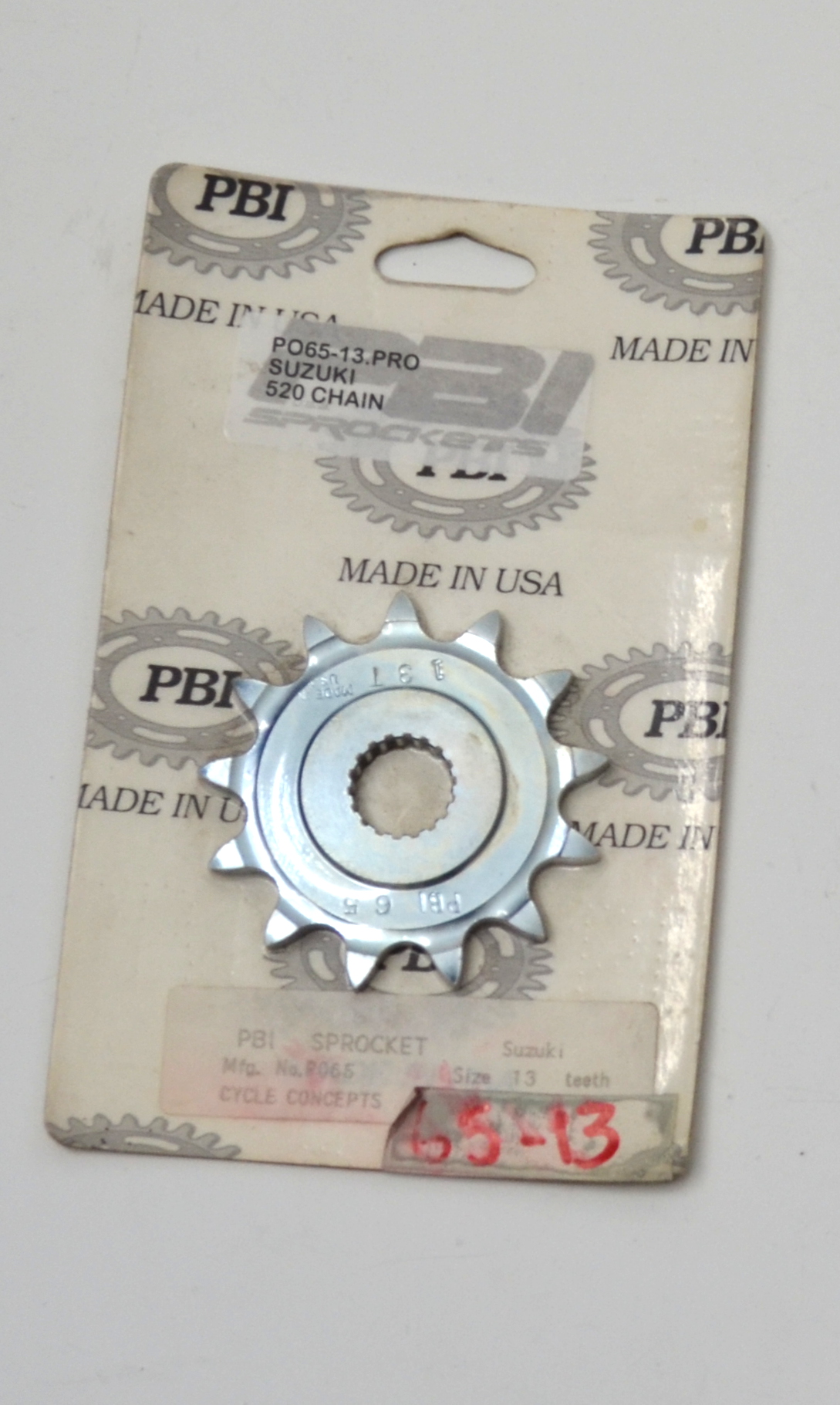 13 Tooth Front C/S Sprocket for Some Suzuki's W/ 520 Chain - Click Image to Close