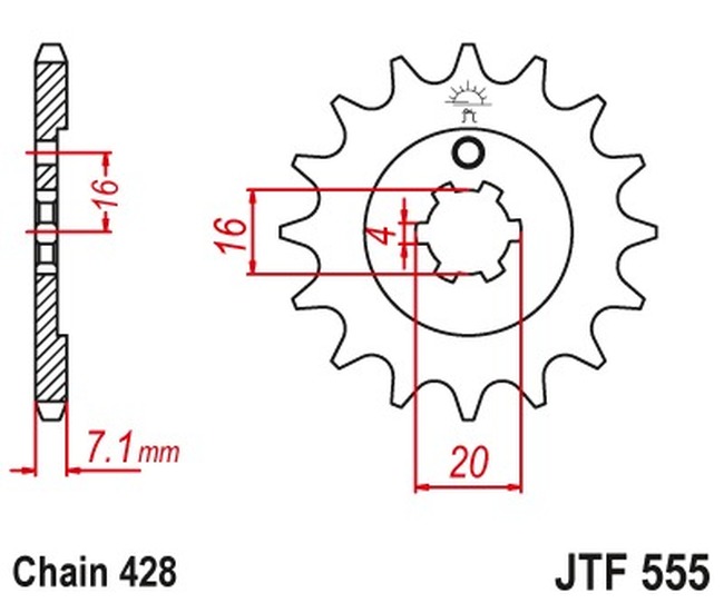 Front Sprockets - Jtf555.14T - Click Image to Close