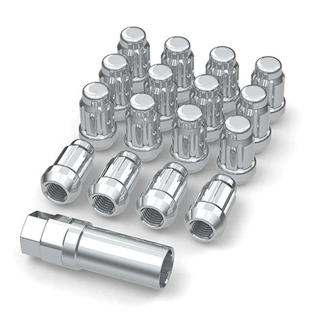 Bullite Wheels Lug Nut Set w/ key Chrome 12x1.5 (16PCS) - Click Image to Close