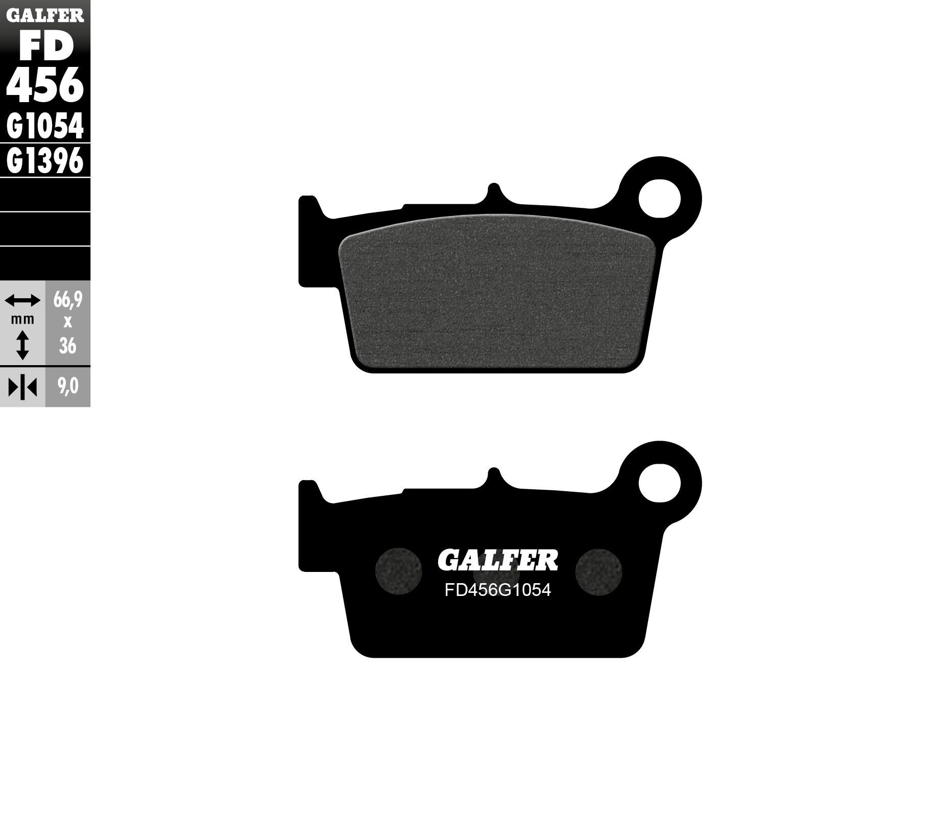 Semi-Metallic Compound Brake Pads - Rear Pads - Click Image to Close