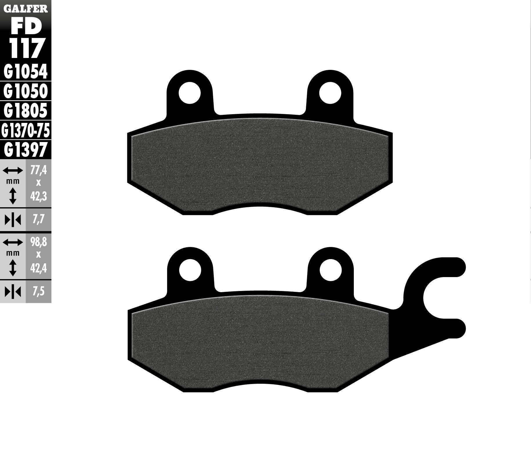 Semi-Metallic Compound Brake Pads - Click Image to Close