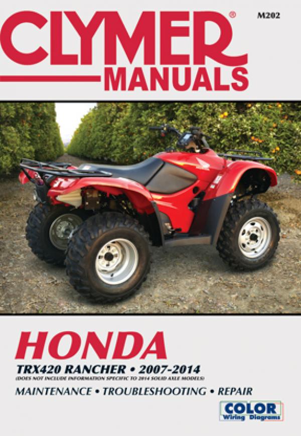 Shop Repair & Service Manual - Soft Cover - For 07-14 TRX420 Rancher - Click Image to Close