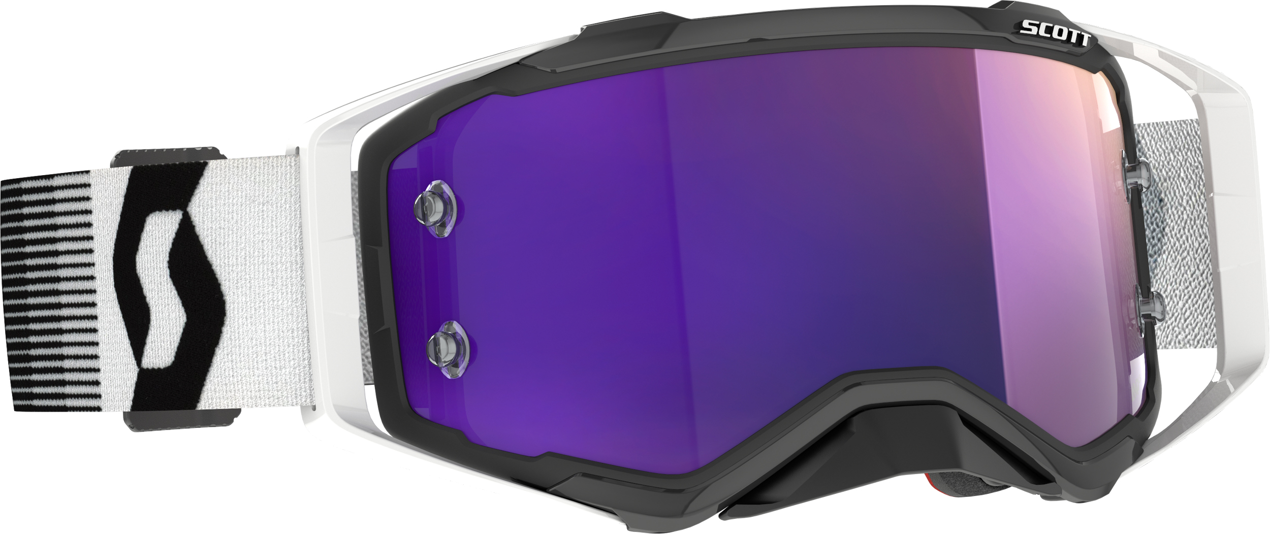 Prospect Goggles Black/White Purple Chrome Works Lens - Click Image to Close