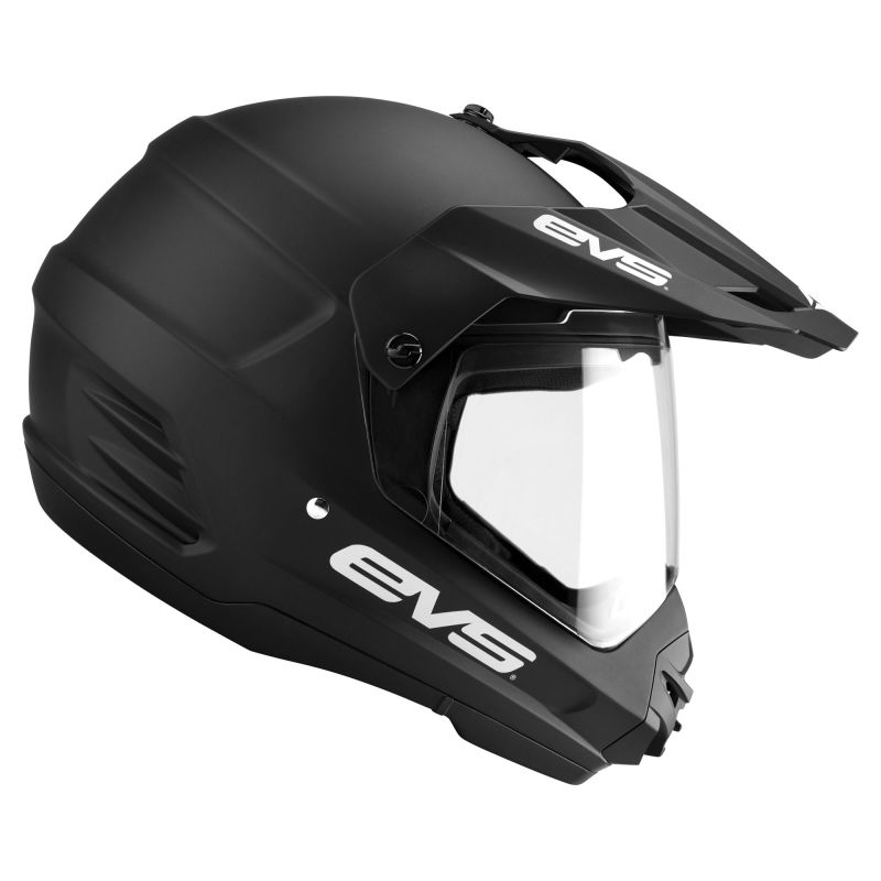 Dual Sport Helmet Venture Solid Matte Black - Medium - Click Image to Close