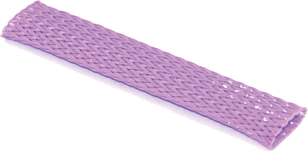 Braided Flex Sleeving 10ft. Section (3/8in. ID) - Violet - Click Image to Close