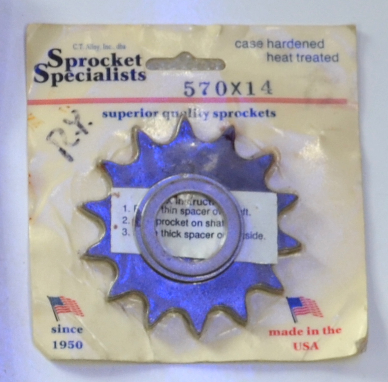 N.O.S. COUNTER SHAFT SPROCKET STEEL 14T - Click Image to Close