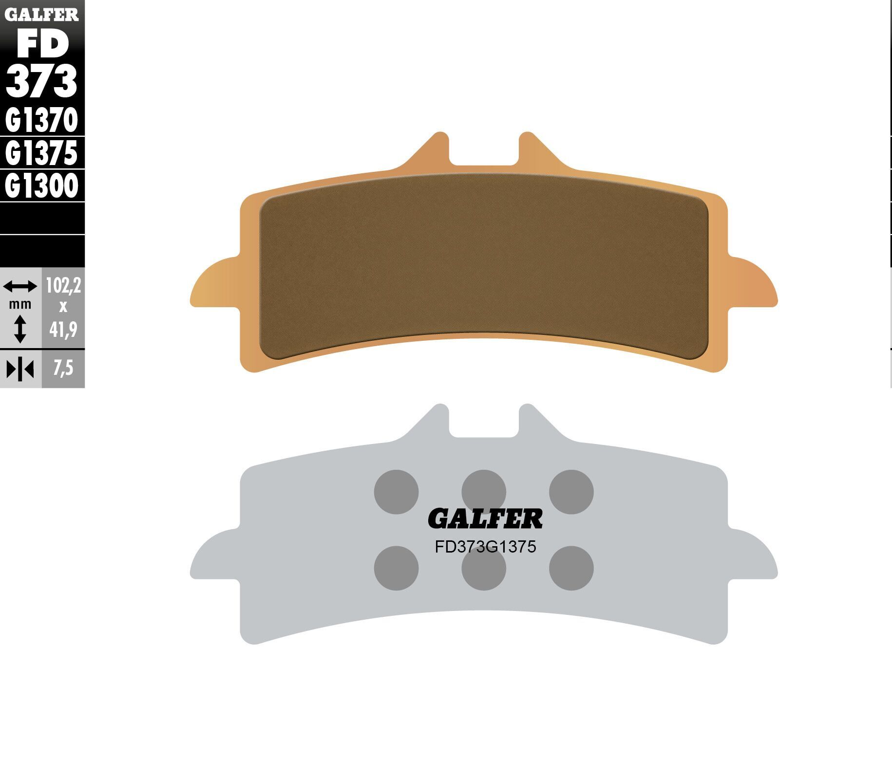 HH Sintered Ceramic Compound Front Brake Pads - Click Image to Close