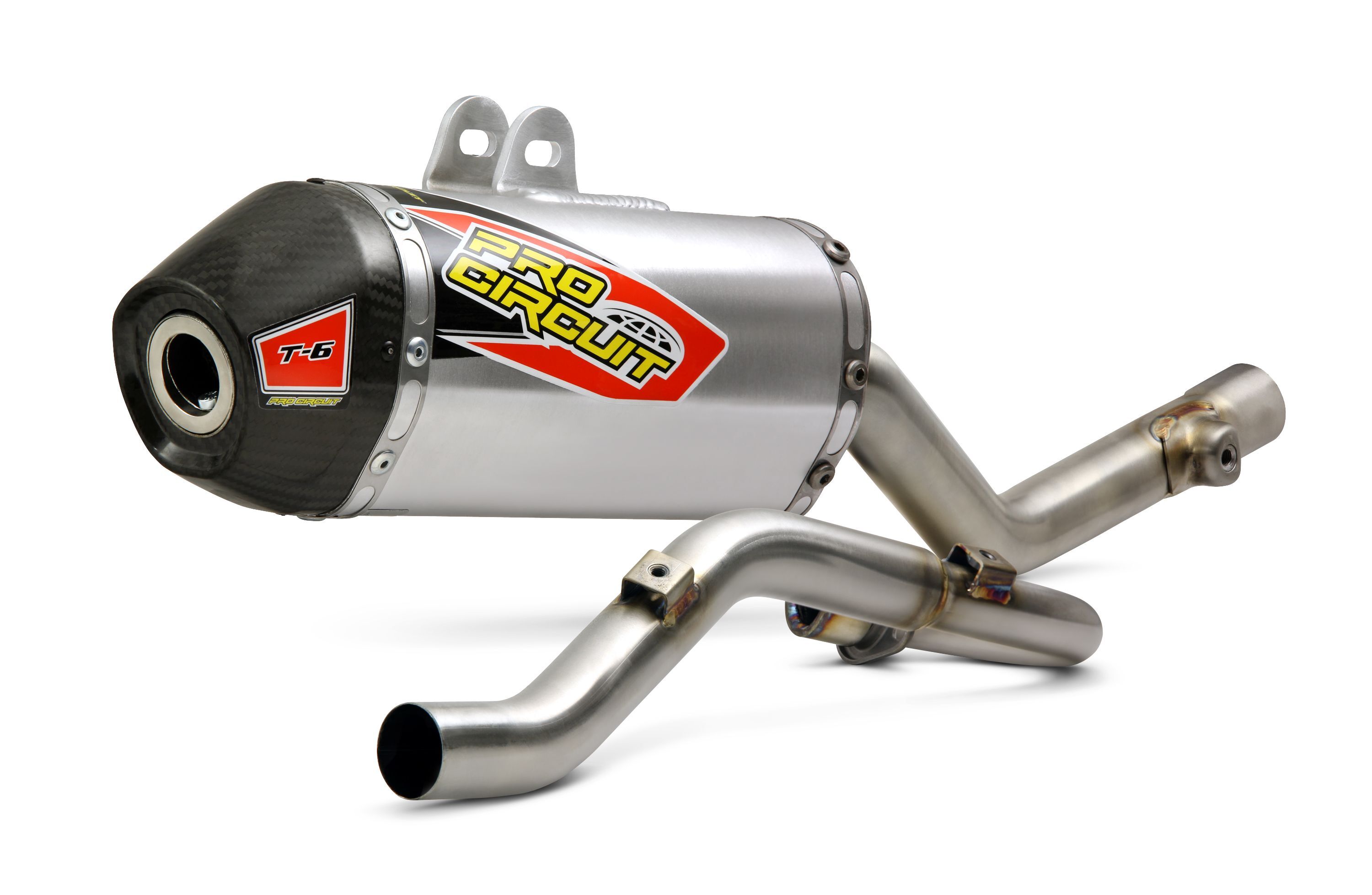 T-6 Stainless Full Exhaust w/ Carbon Fiber End Cap - For 03-20 Honda CRF230F - Click Image to Close