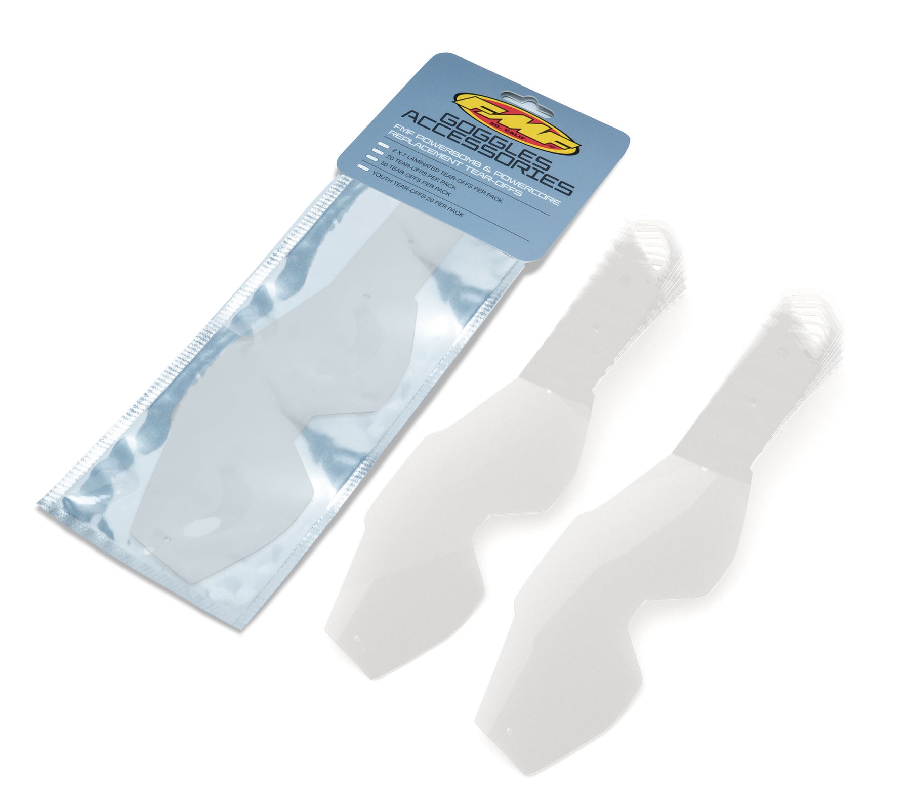 FMF Powerbomb & PowerCore Laminated Tear-Offs 2 x 7 Pack - Clear - Click Image to Close