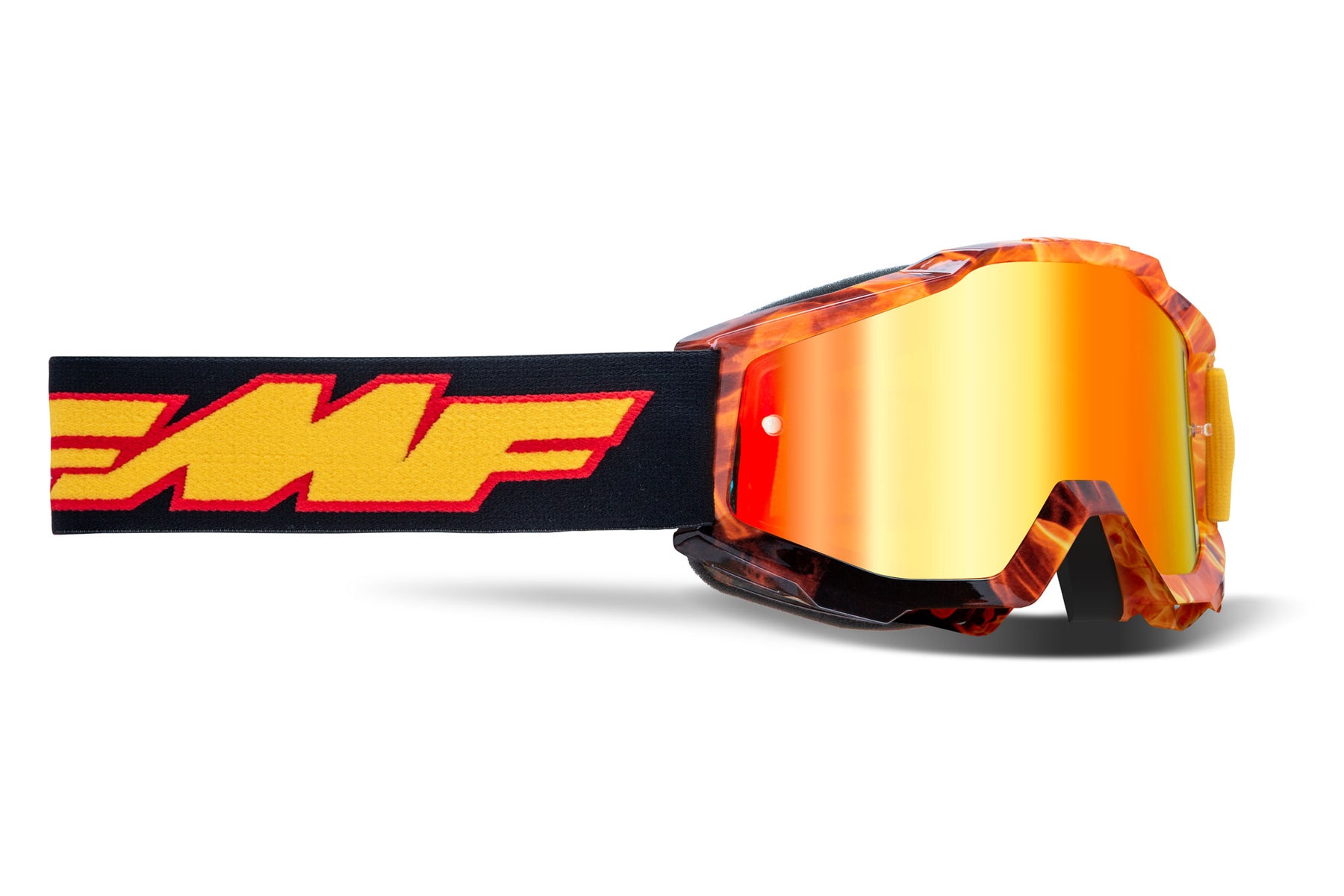 FMF Youth PowerBomb Spark Goggles w/ Red Mirror Lens - Click Image to Close