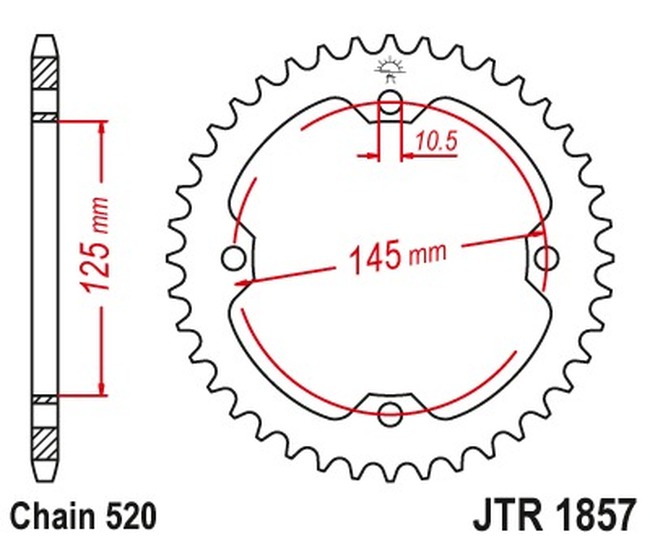 *OPEN BOX* Steel Rear Sprocket - 40 Tooth 520 - For Yamaha Raptor YFZ450 XT600 - Click Image to Close