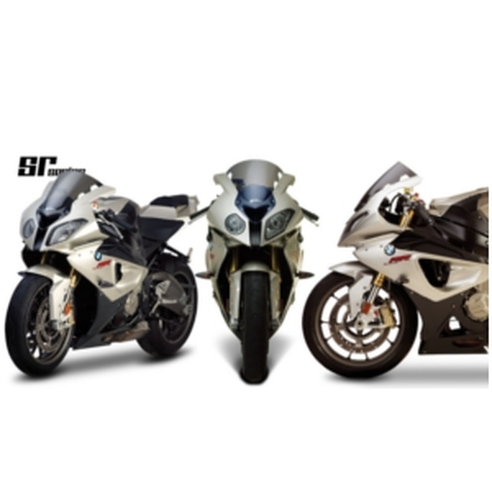 Light Smoke SR Series Windscreen - For 10-14 BMW S1000RR - Click Image to Close