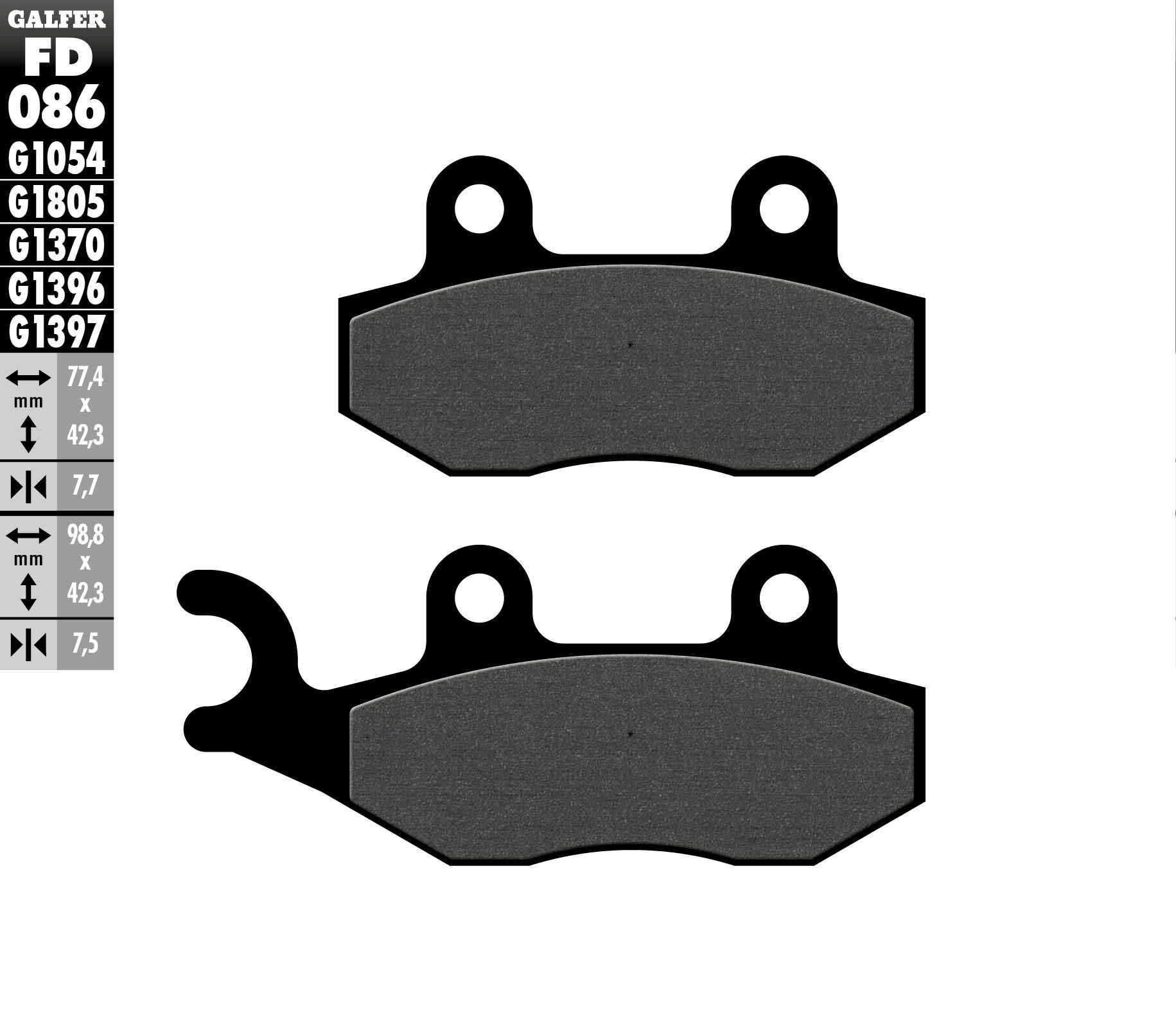 Semi-Metallic Compound Brake Pads - Click Image to Close