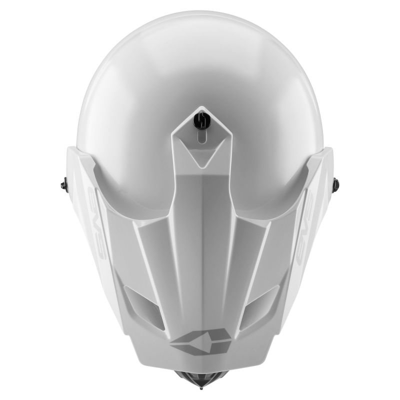 T5 Dual Sport Venture Solid Helmet Visor - White - Click Image to Close